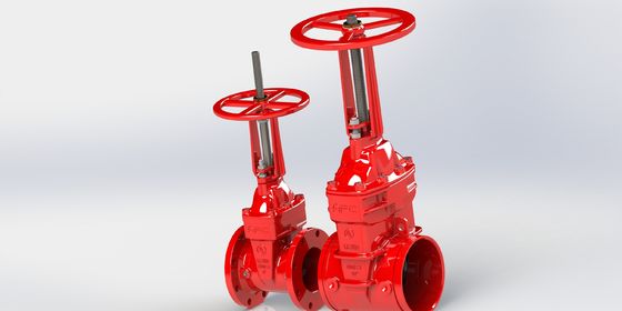 2-12 inç boyutlarda yangın söndürme sistemleri için EPDM mühürlü ve füzyon bağlı epoksi kaplama ile UL FM kapı valfi