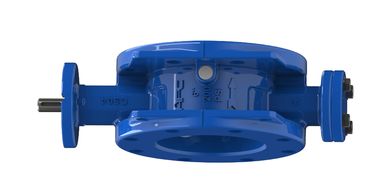 Kauçuk Koltuk Çift Flanged Kelebek Valf Eksantrik Karbon Çelik Temel