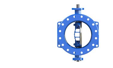 Kauçuk Koltuk Flanged Çift Eksantrik Kelebek Valf Karbon Çelik Temel Mümkün
