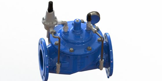 GGG50 Sfero Döküm Su Basınç Düşürücü Vana, Paslanmaz Çelik 304 Pilot ve Naylon Takviyeli, EPDM Diyaframlı