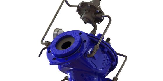 EN1074-5 standardı ve 0-80 derece Fahrenheit sıcaklık aralığı ile hidrolik olarak çalışan akış kontrol valfi