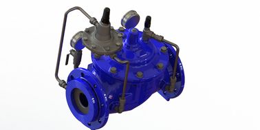 SS304 Pilot İşletilen Akış Kontrol Valfi PN10/16/25 Ral5005 0-80°F sıcaklık aralığı için