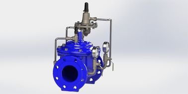 SS304 Pilot İşletilen Akış Kontrol Valfi PN10/16/25 Ral5005 0-80°F sıcaklık aralığı için