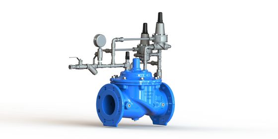 Su sistemleri için flange uç bağlantısı EPDM diyafragması ve manuel çalıştırma ile dalgalanma önleme valfi