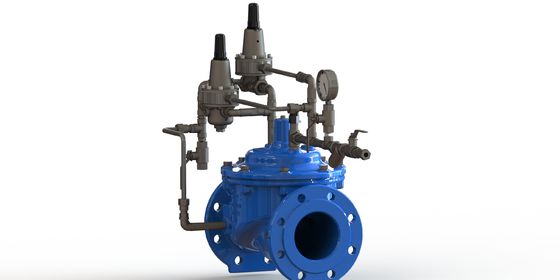 Su sistemleri için flange uç bağlantısı EPDM diyafragması ve manuel çalıştırma ile dalgalanma önleme valfi