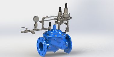 Flanş Sonu Tam Basınç Dalgalanmasını Önleyen Kontrol Valfi Dinamik EPDM PN10-25 Mavi EN1074-5